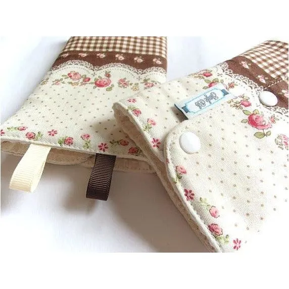 Jinglebib Drool Pad - Brown Checkers