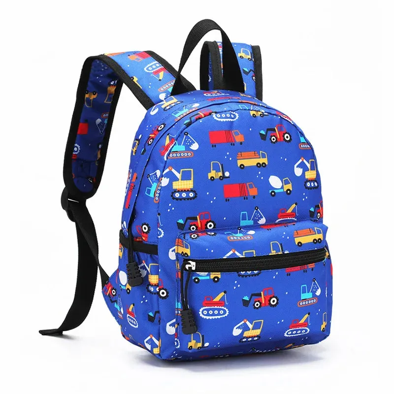 Kids Cartoon Print 3 Pieces School Backpack Set