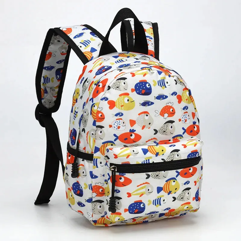 Kids Cartoon Print 3 Pieces School Backpack Set