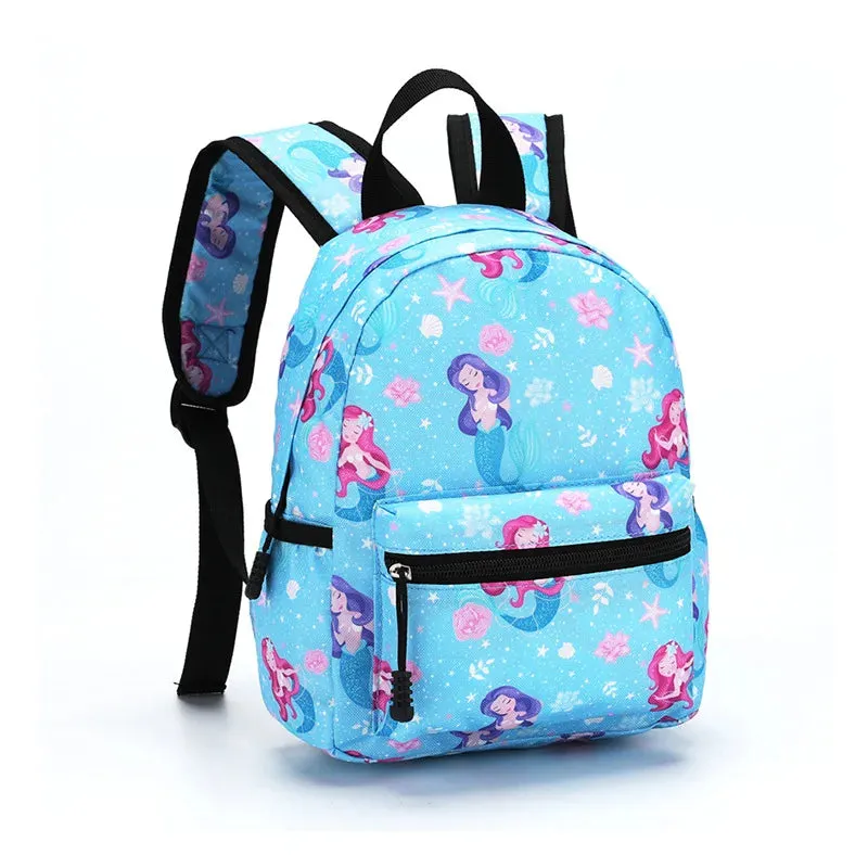 Kids Cartoon Print 3 Pieces School Backpack Set