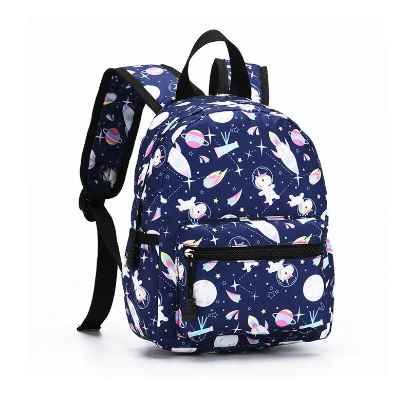 Kids Cartoon Print 3 Pieces School Backpack Set