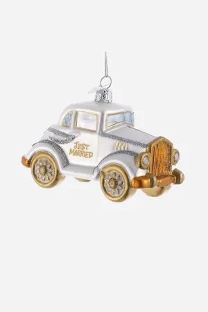 Kurt S. Adler Noble Gems Wedding Car Glass Ornament