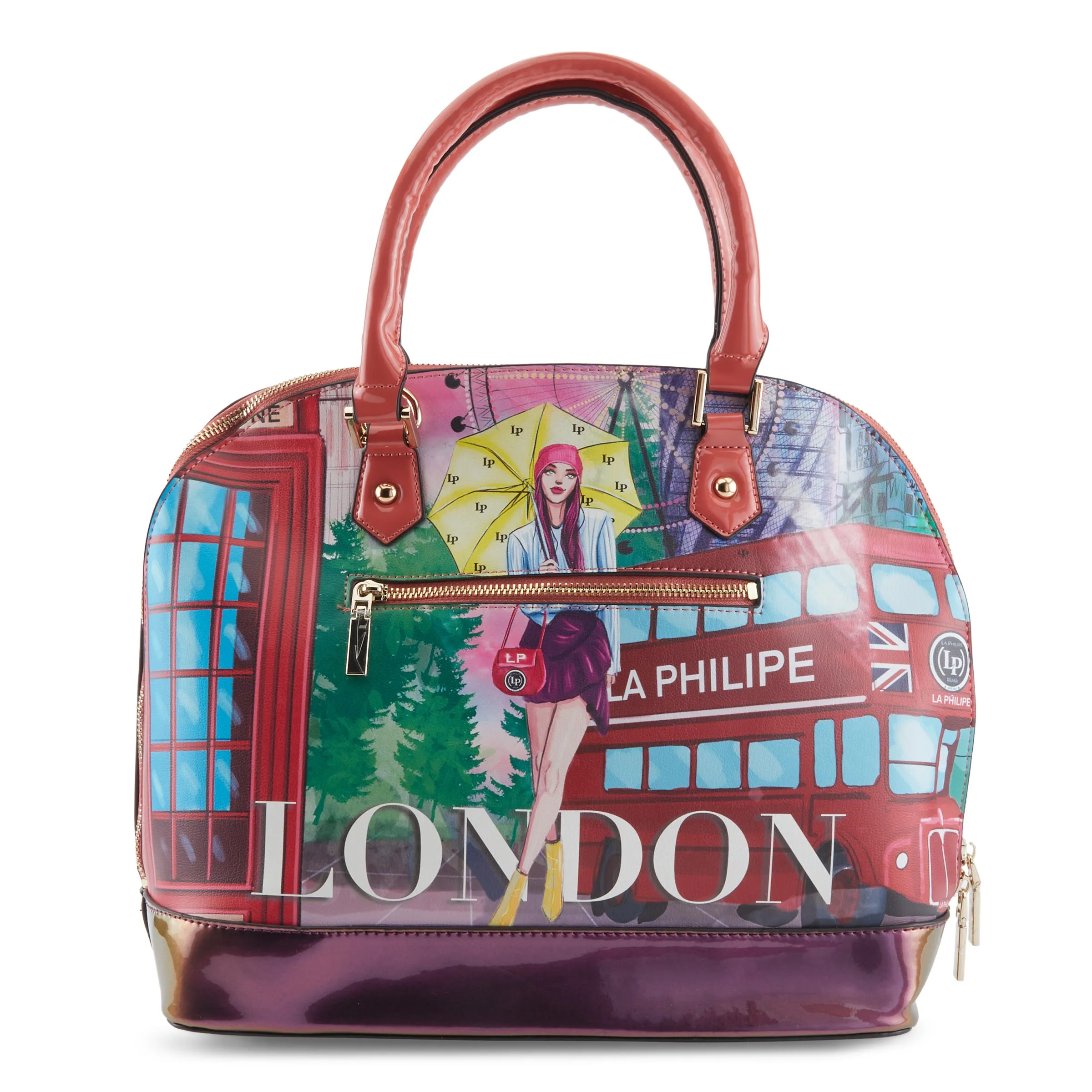 LA PHILIPE LP1027-11 UMBRELLA IN LONDON HANDBAG-OVAL