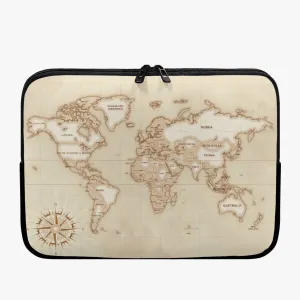 Laptop Sleeve - without handles - World Map