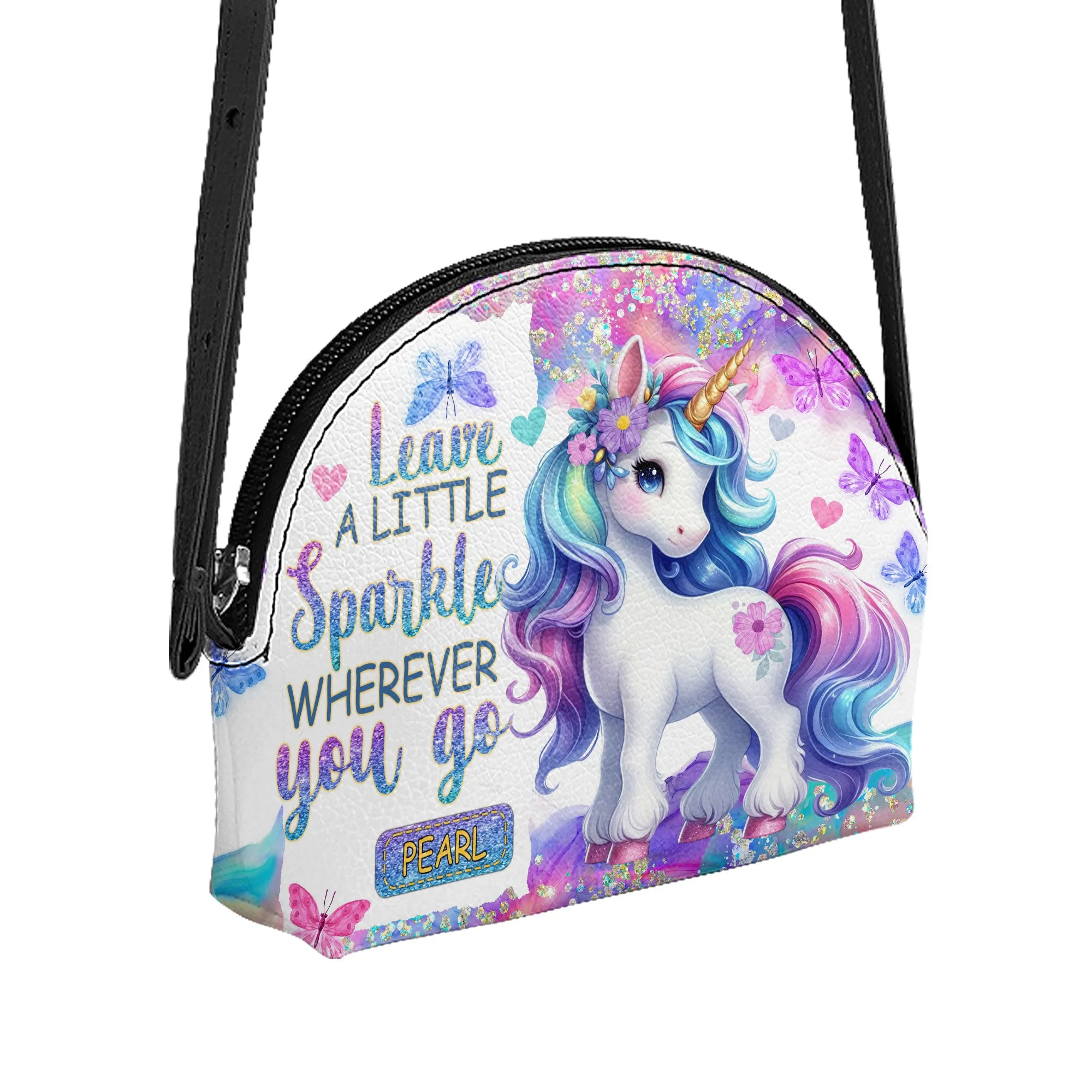 Leave A Little Sparkle Wherever You Go - Personalized Kid Shell Purse SBCHSBLN1223M