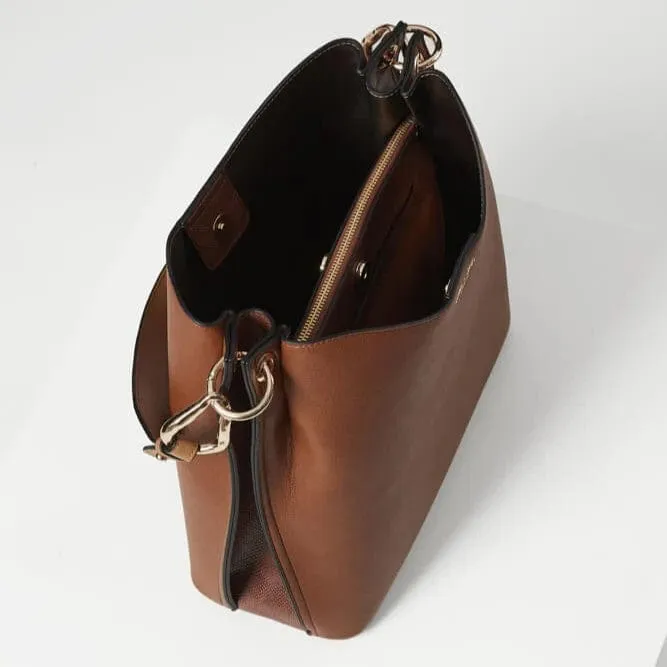 Luella Grey Phoebe Hobo Tote in Conker/Tan