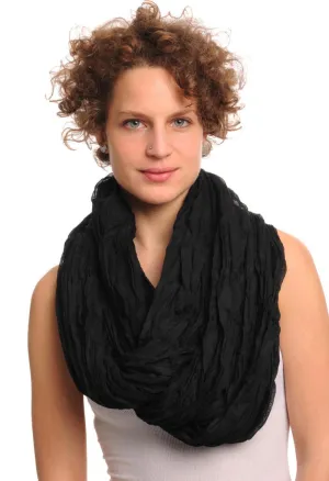 Luxurious Black Snood Scarf