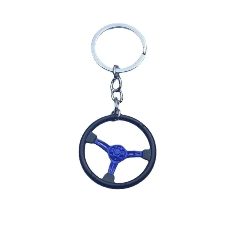 Luxurious Circle Metal Unisex Bag Pendant Keychain