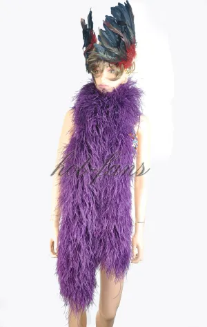 Luxurious Dark purple 12 Ply Ostrich Feather Boa