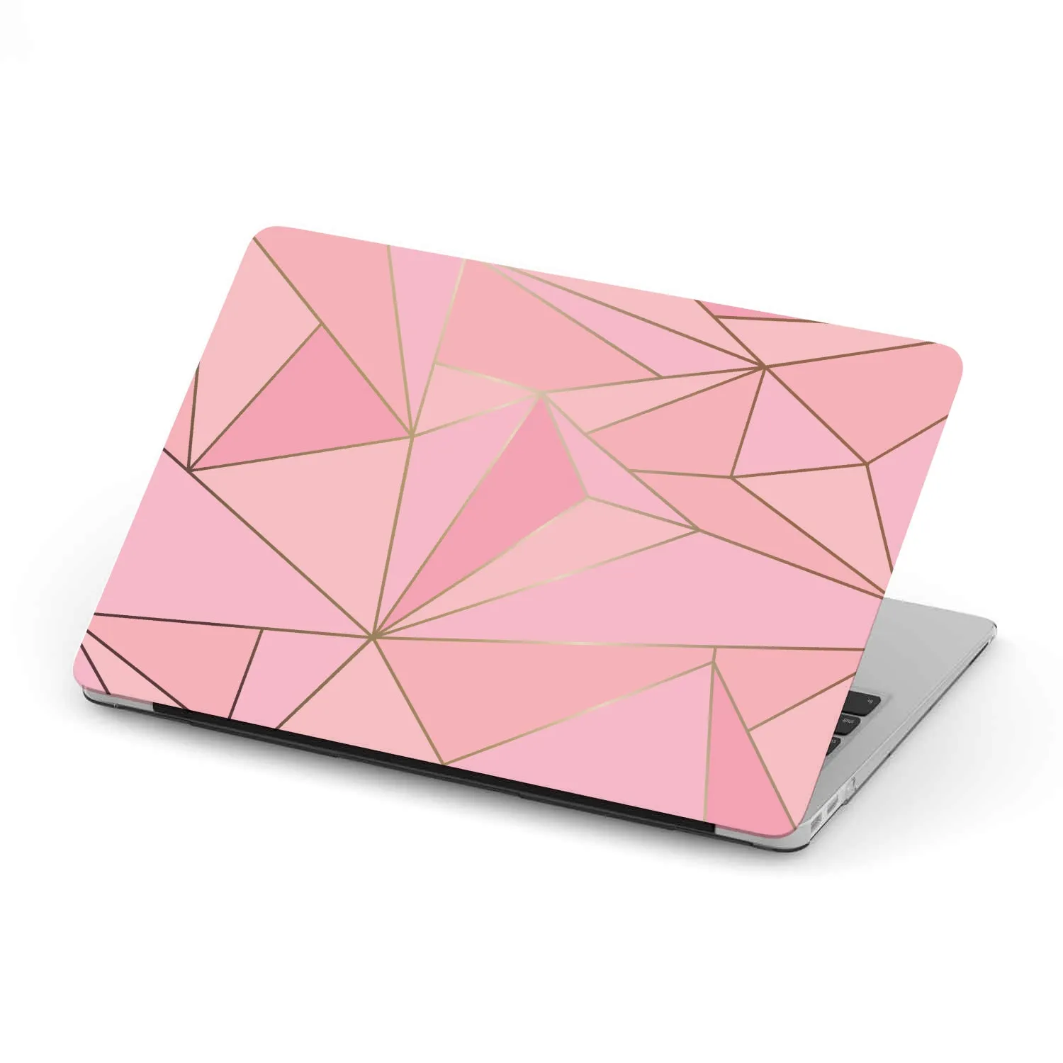 Macbook Hard Shell Case - Pink & Gold Geometric