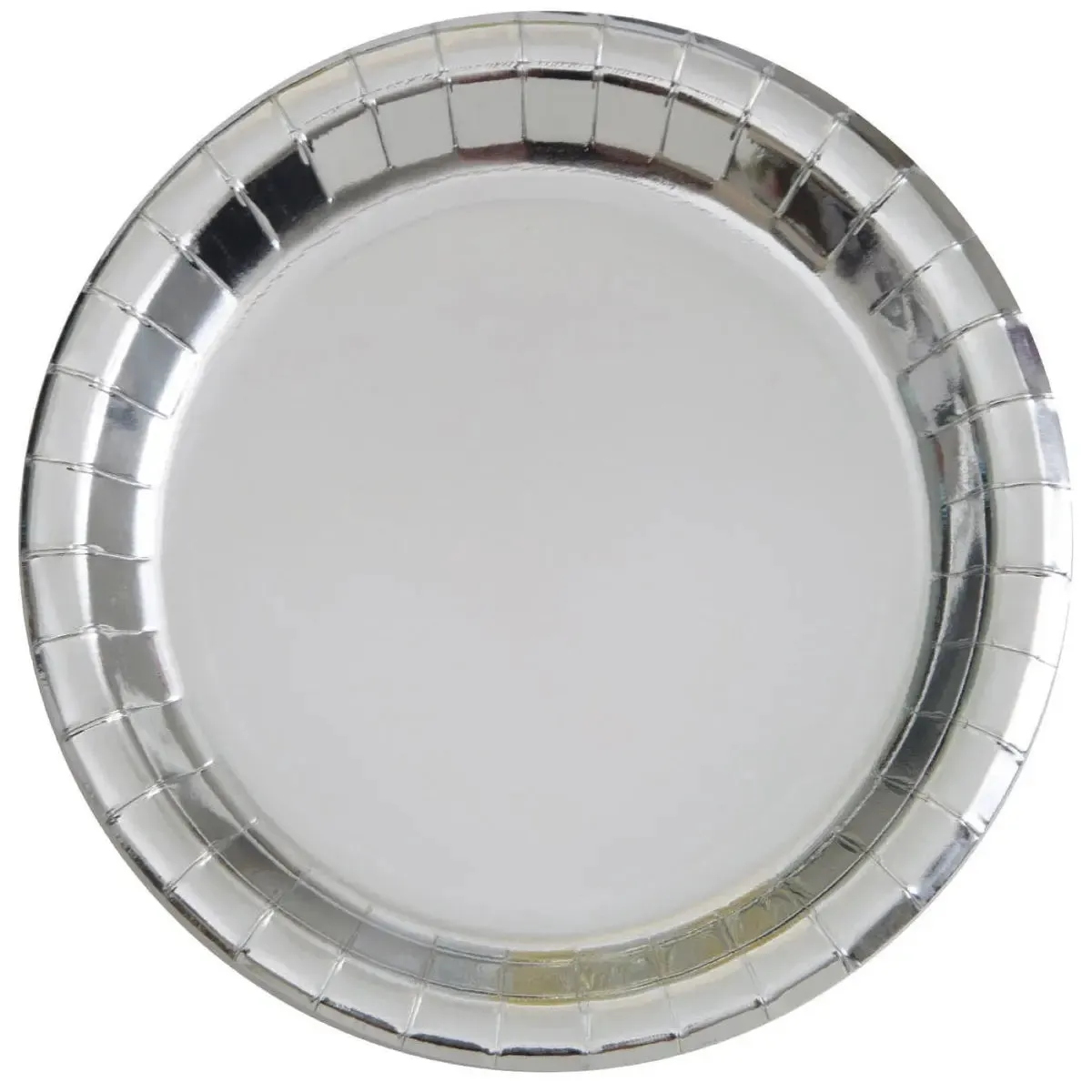 Metallic Silver Plates - Dinner 8 Pkt