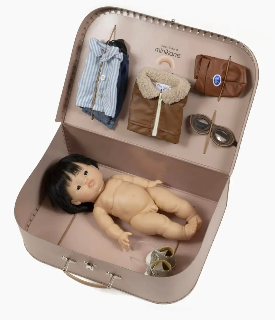 Minikane x Delage Baby Doll(34cm) — Julian with Vintage Suitcase