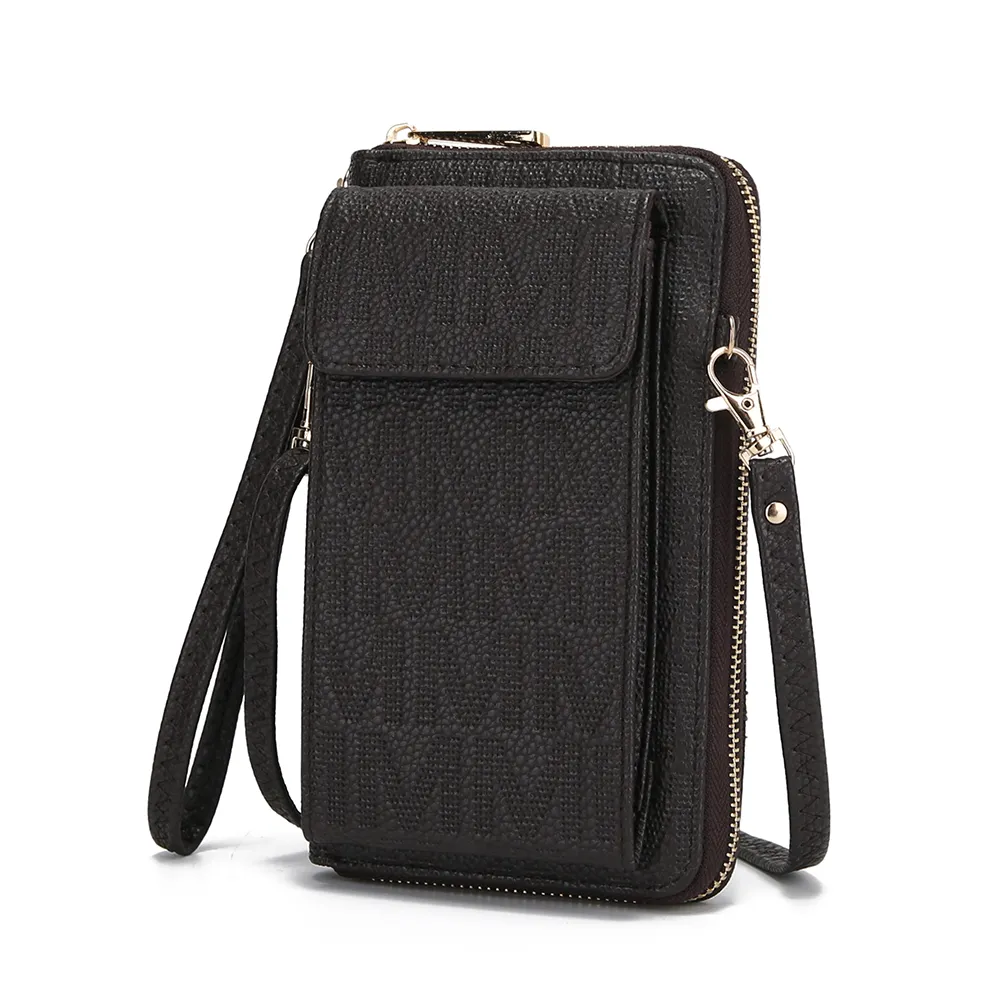 MKF Collection Caddy Vegan Leather Women Phone Wallet Crossbody by Mia k