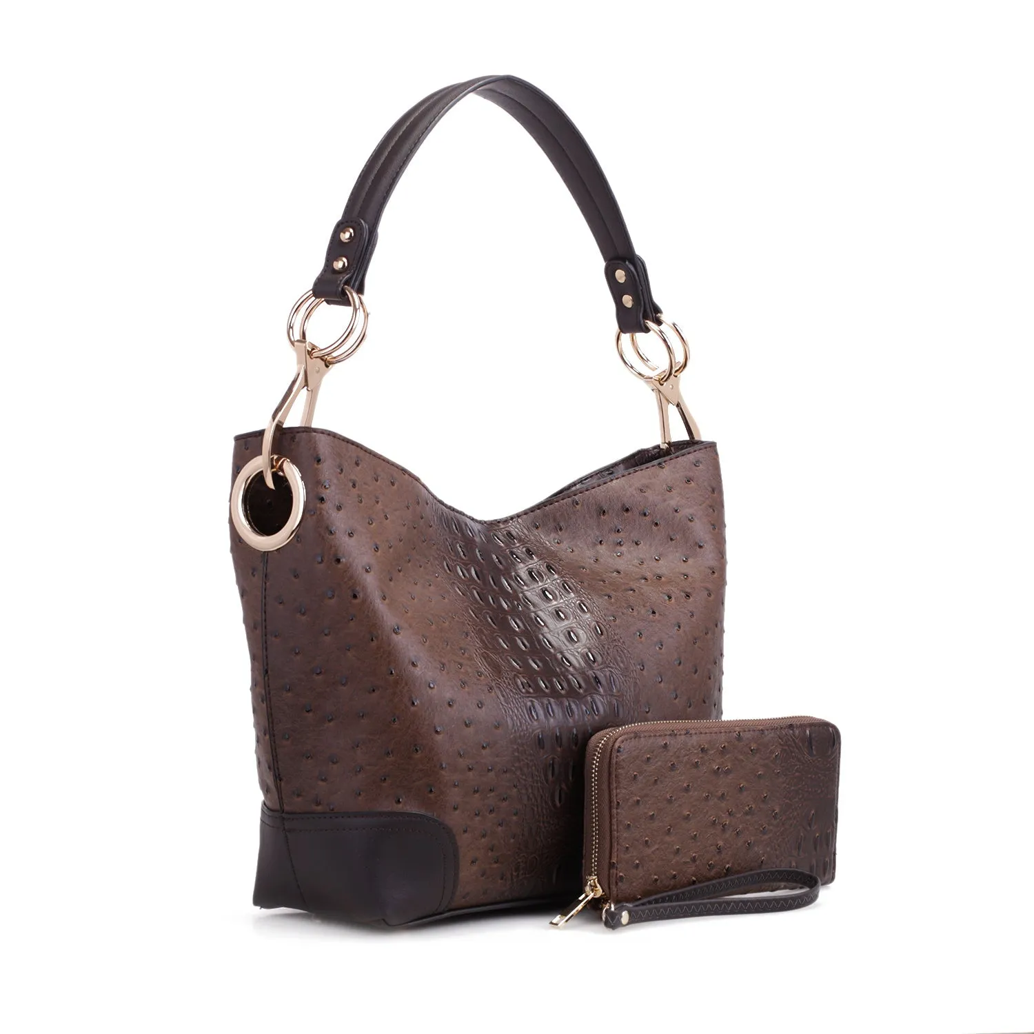 MKF Collection Wandy Soft Vegan Leather Hobo & Wallet Set by Mia K