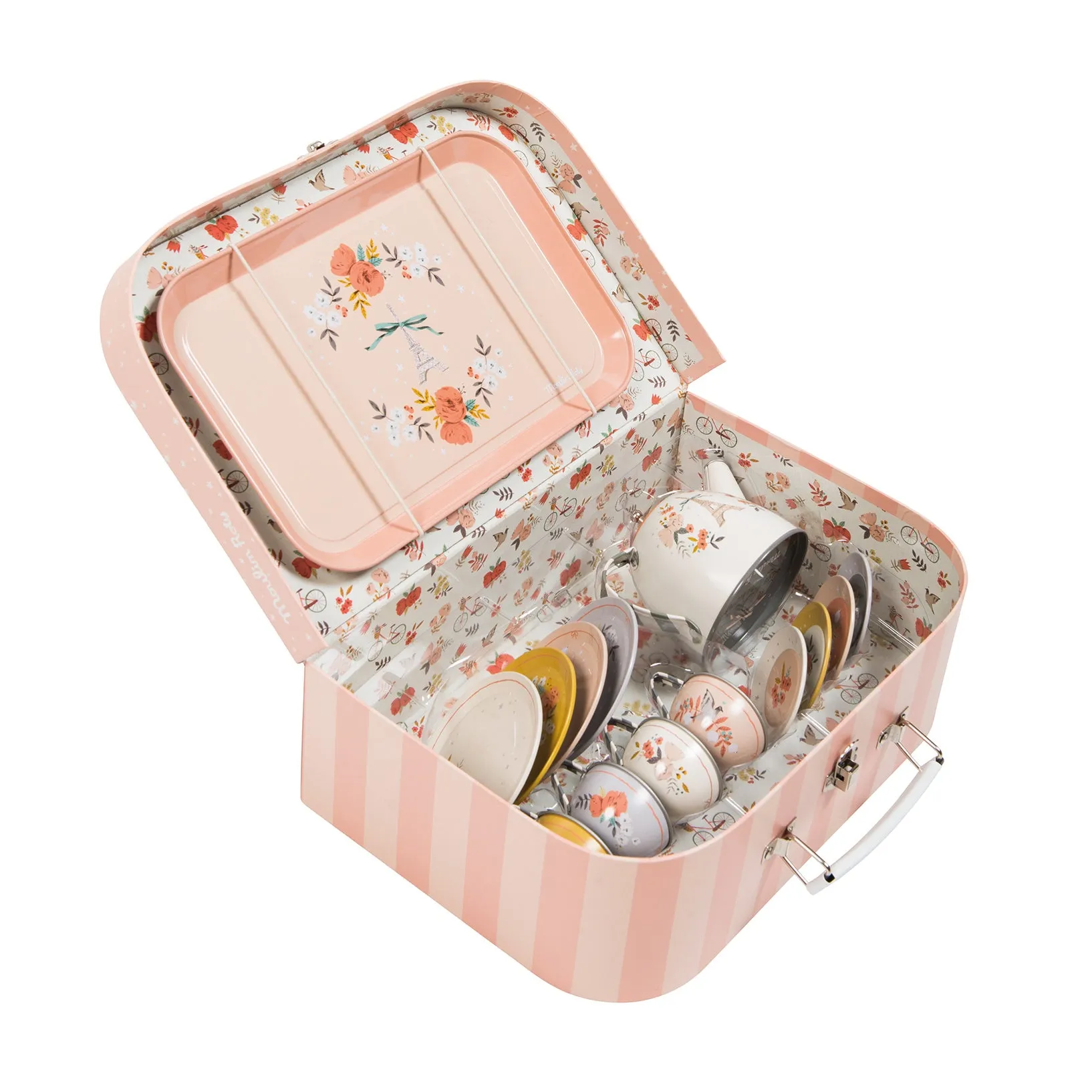 Moulin Roty Les Parisennes Child-Safe and Food-Safe Tin Suitcase