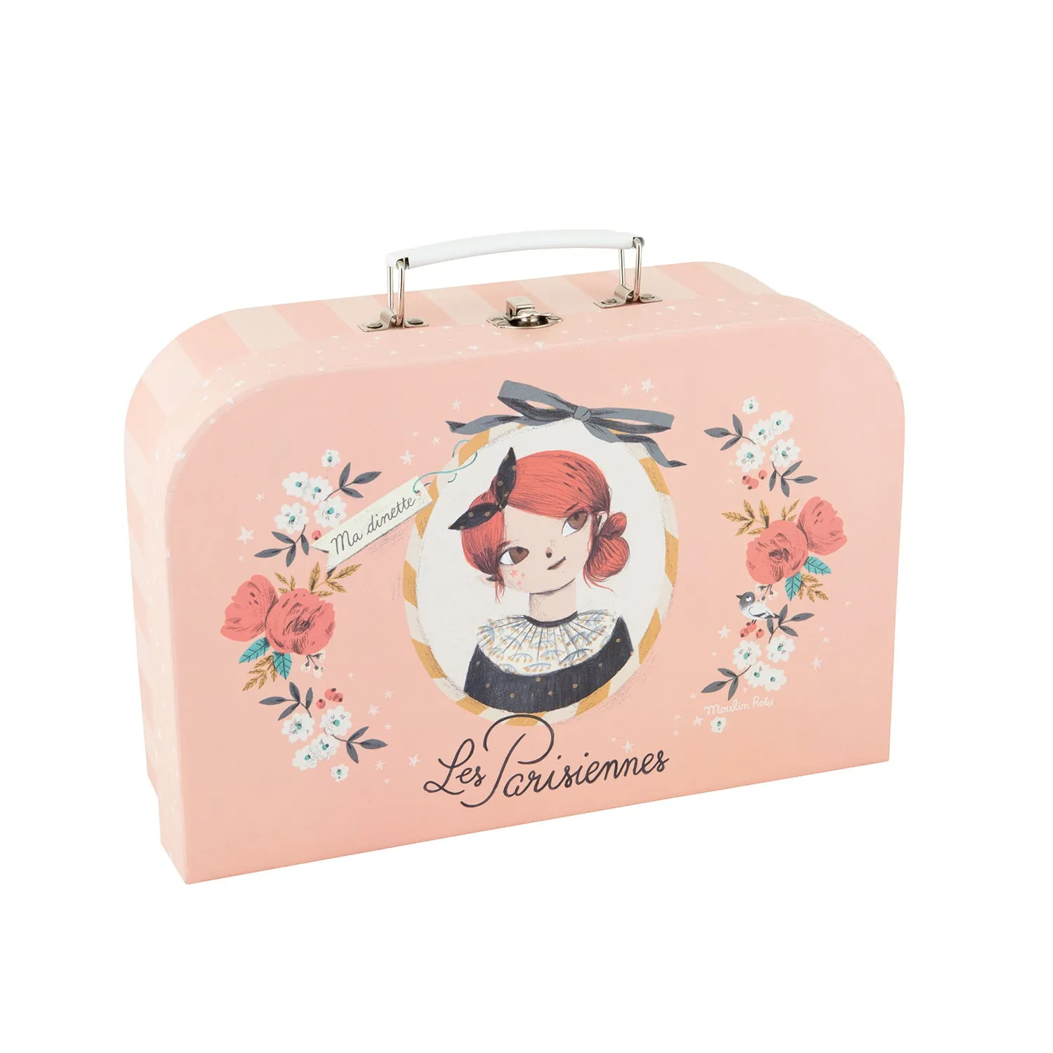 Moulin Roty Les Parisennes Child-Safe and Food-Safe Tin Suitcase