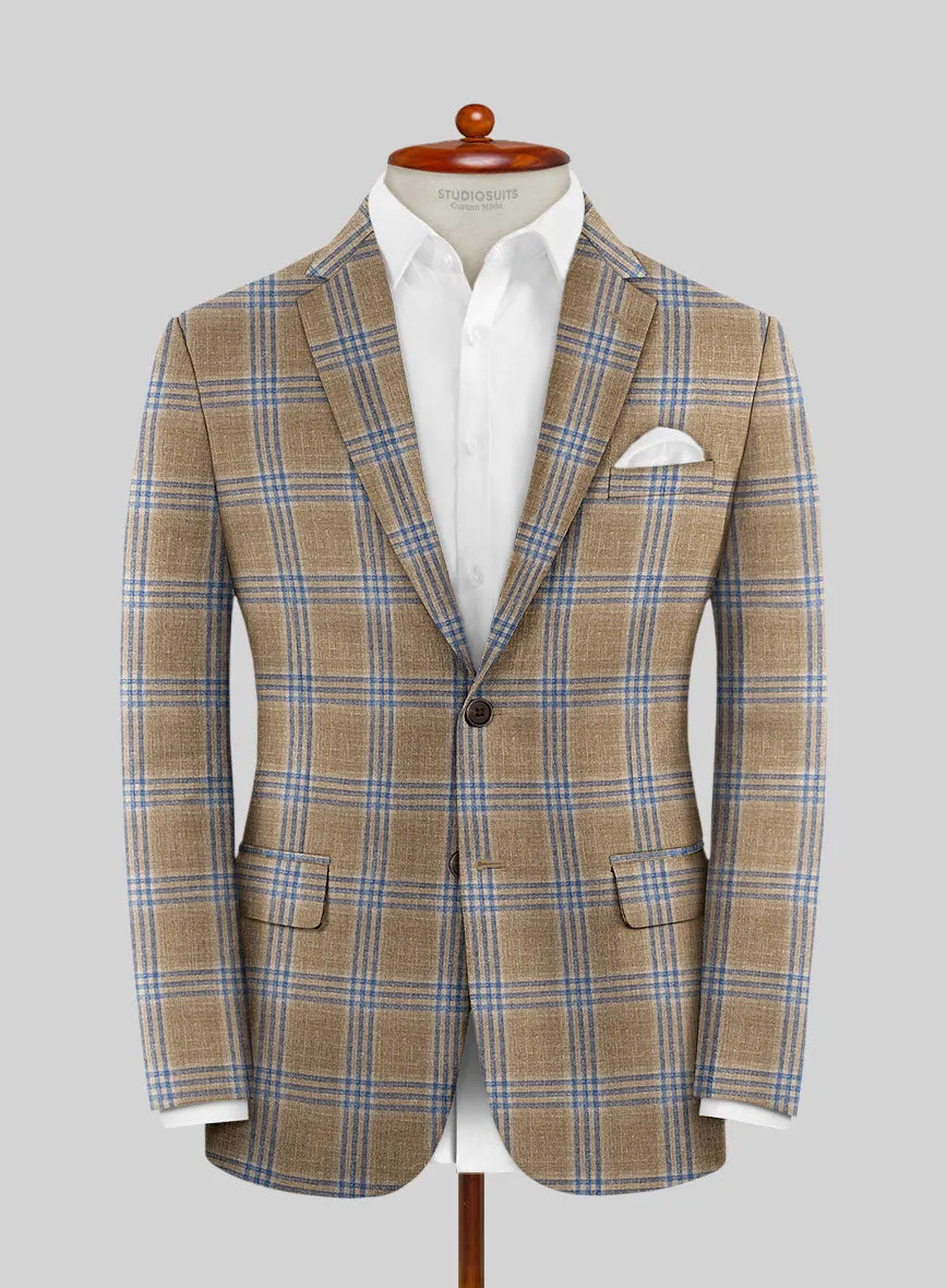 Noble Alonso Beige Wool Silk Linen Suit