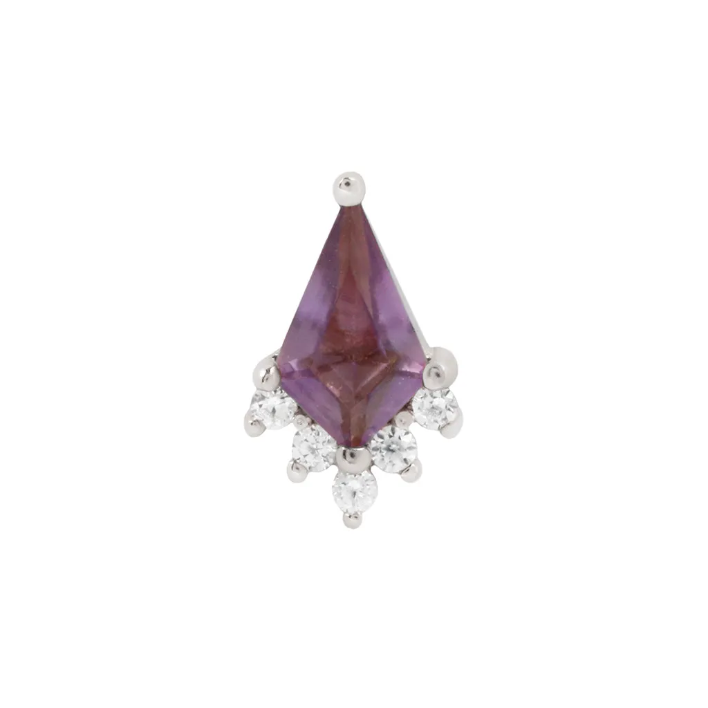 Noble - Amethyst   CZ - Threadless End