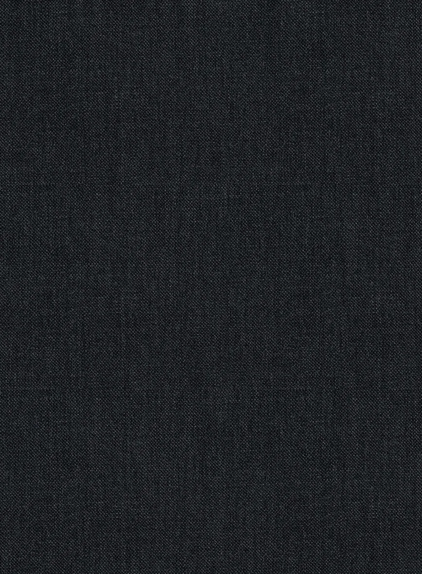 Noble Black Wool Silk Linen Suit