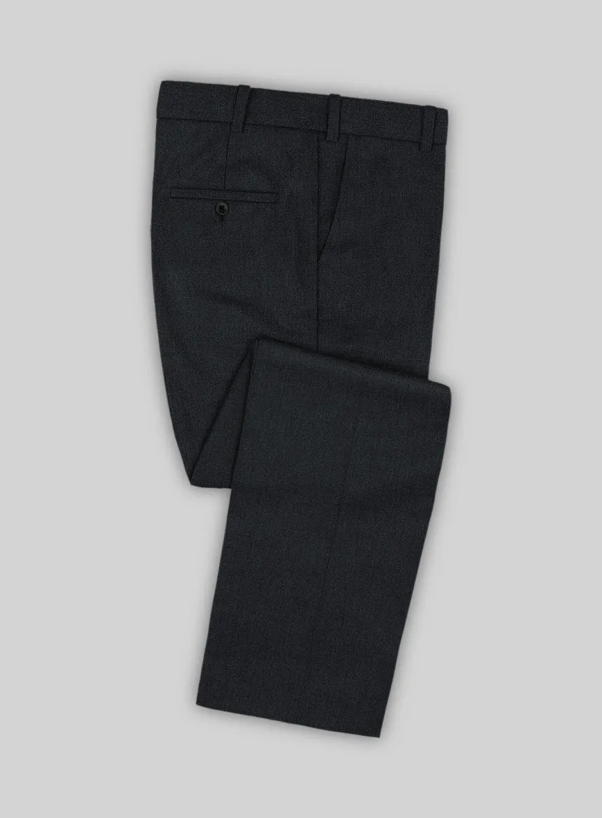 Noble Black Wool Silk Linen Suit