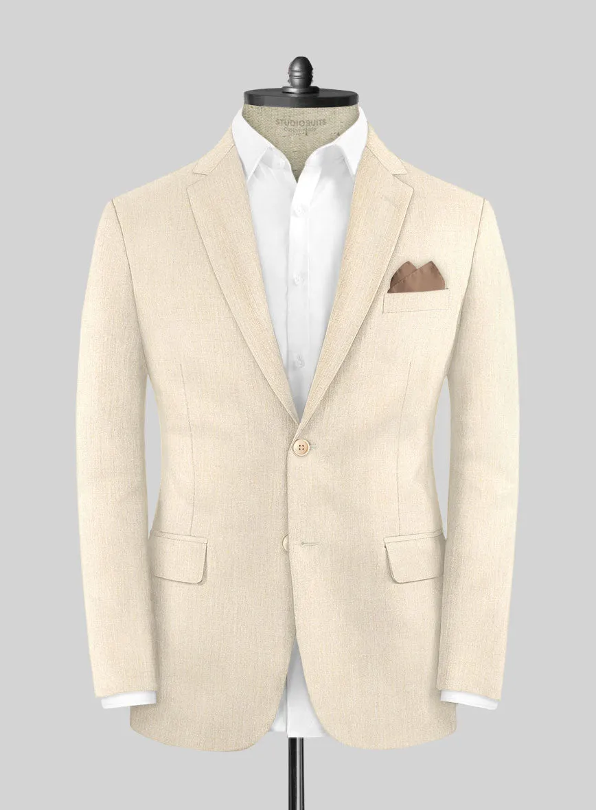 Noble Cream Wool Silk Linen Suit