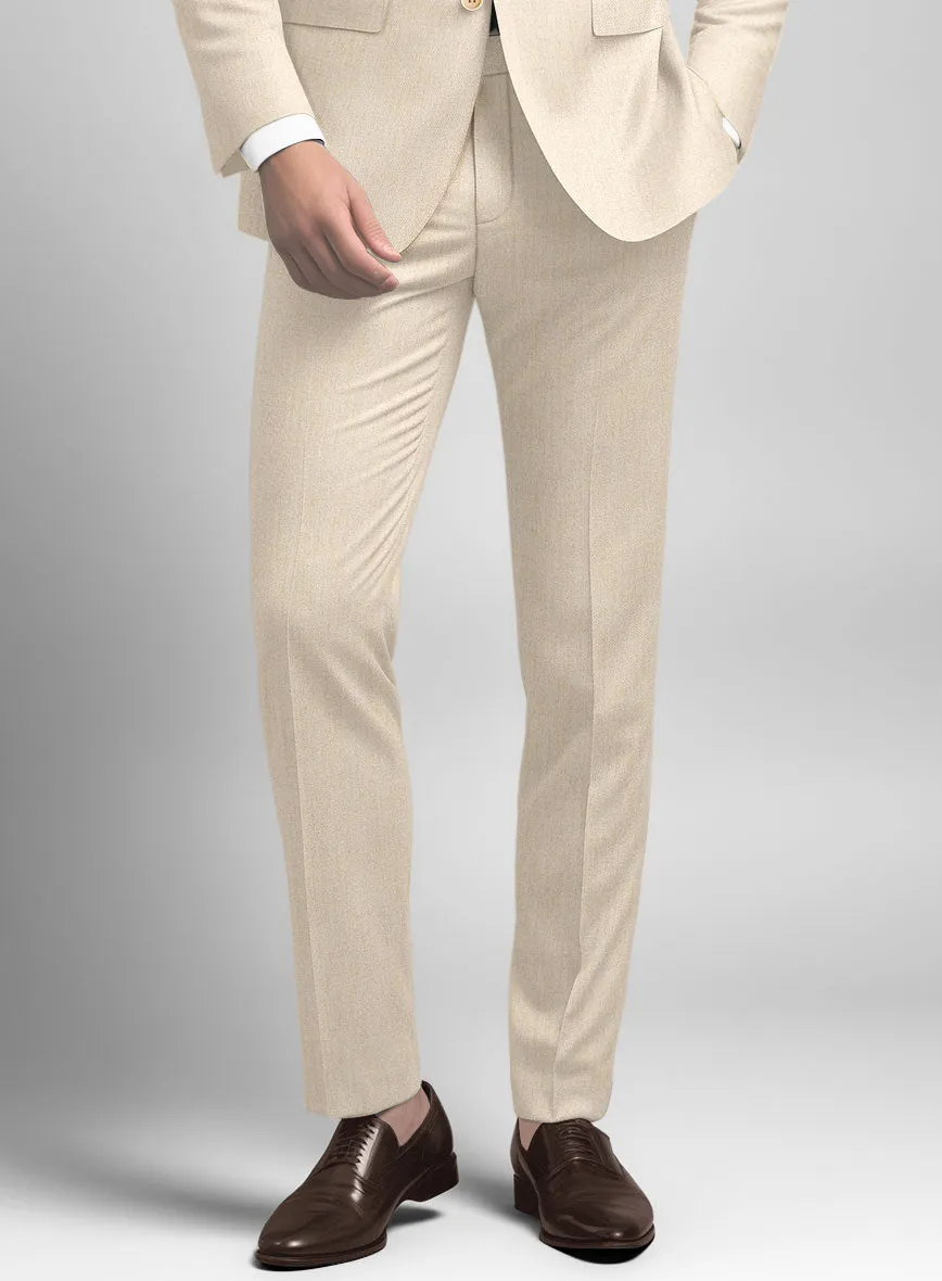 Noble Cream Wool Silk Linen Suit