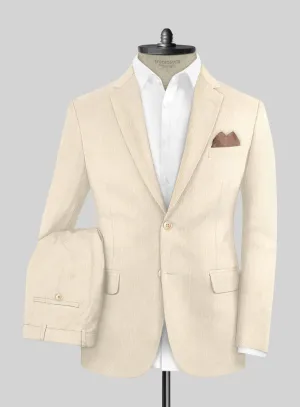 Noble Cream Wool Silk Linen Suit