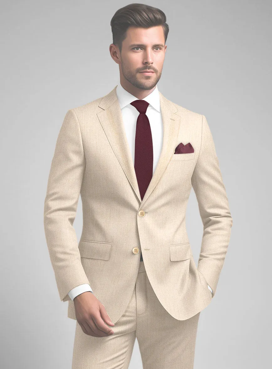 Noble Cream Wool Silk Linen Suit