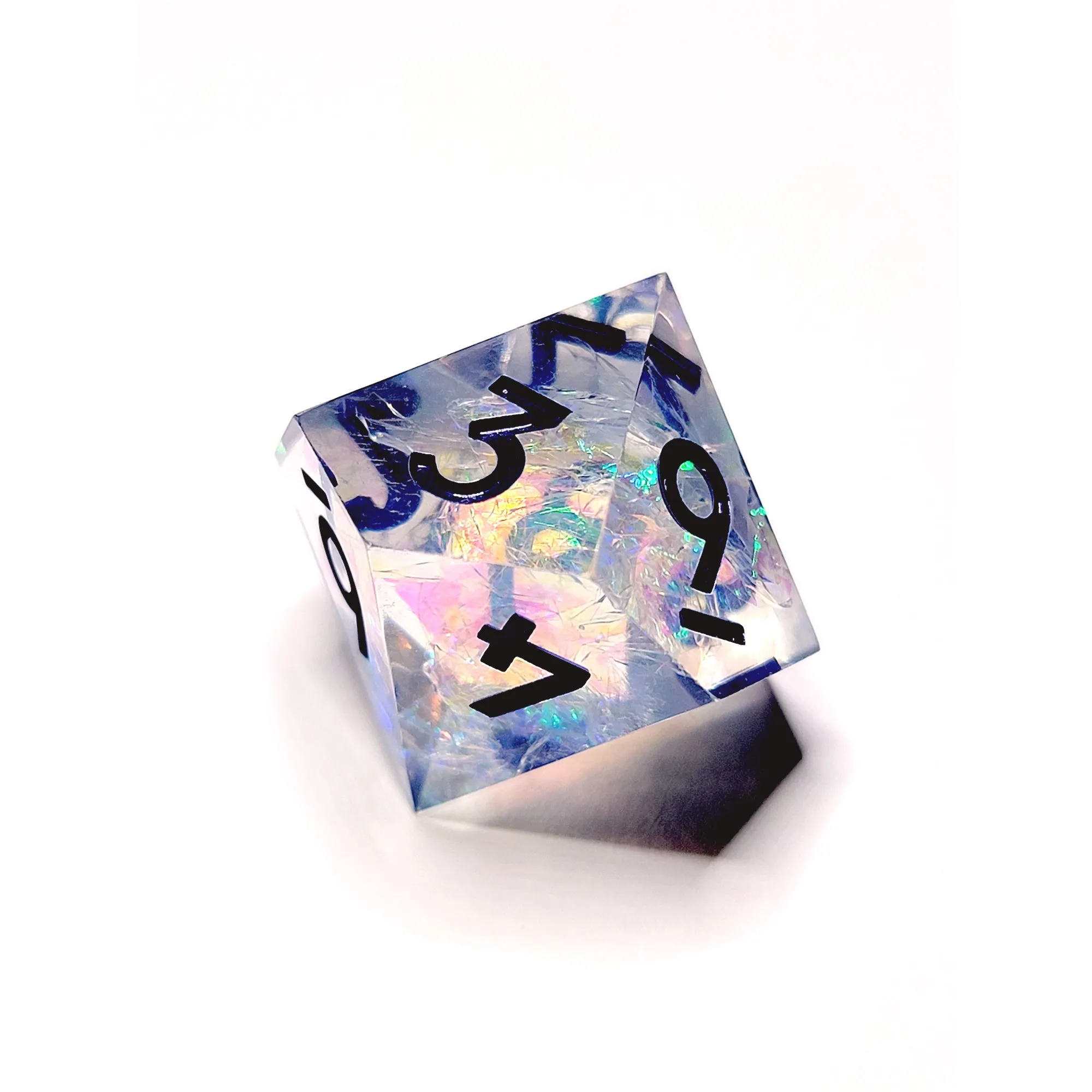 Noble Crystal Sharp Edge Resin 7pc Dice Set