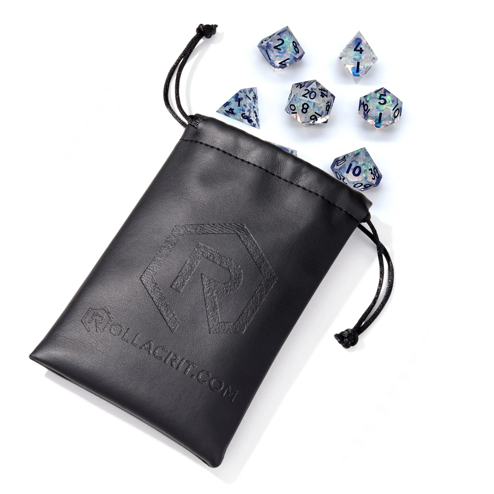 Noble Crystal Sharp Edge Resin 7pc Dice Set