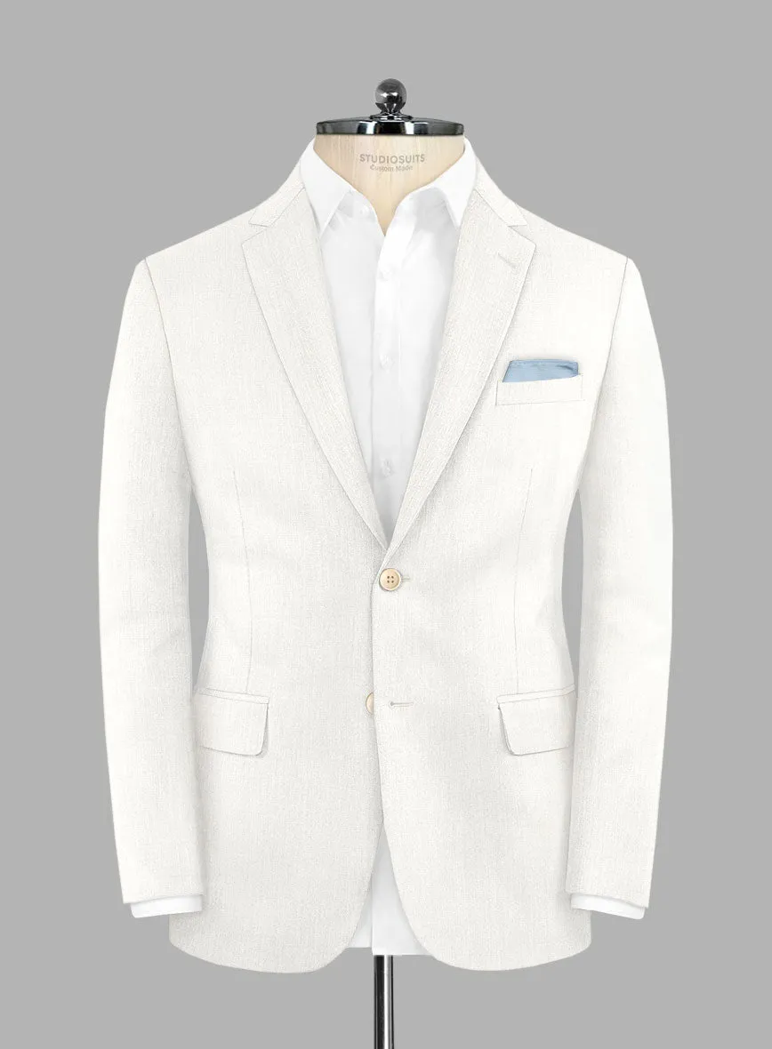 Noble Ivory Wool Silk Linen Suit