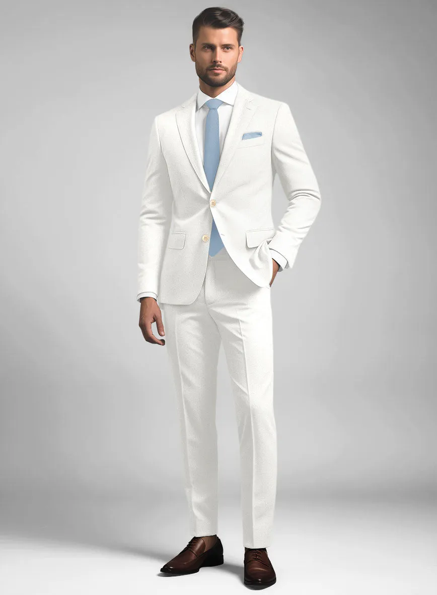 Noble Ivory Wool Silk Linen Suit