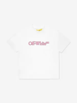 Off-White Girls Big Bookish T-Shirt in White