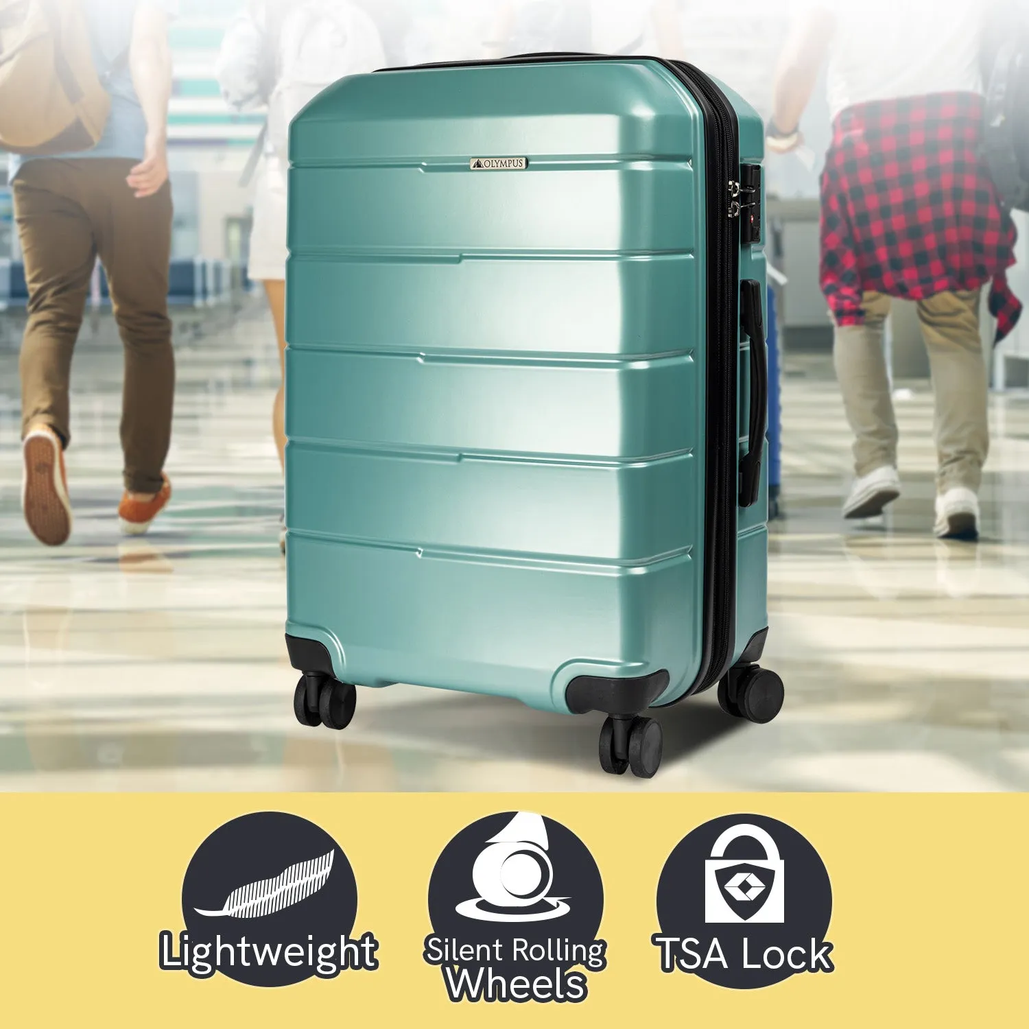 Olympus Artemis 24in Hard Shell Suitcase ABS PC  Electric Teal