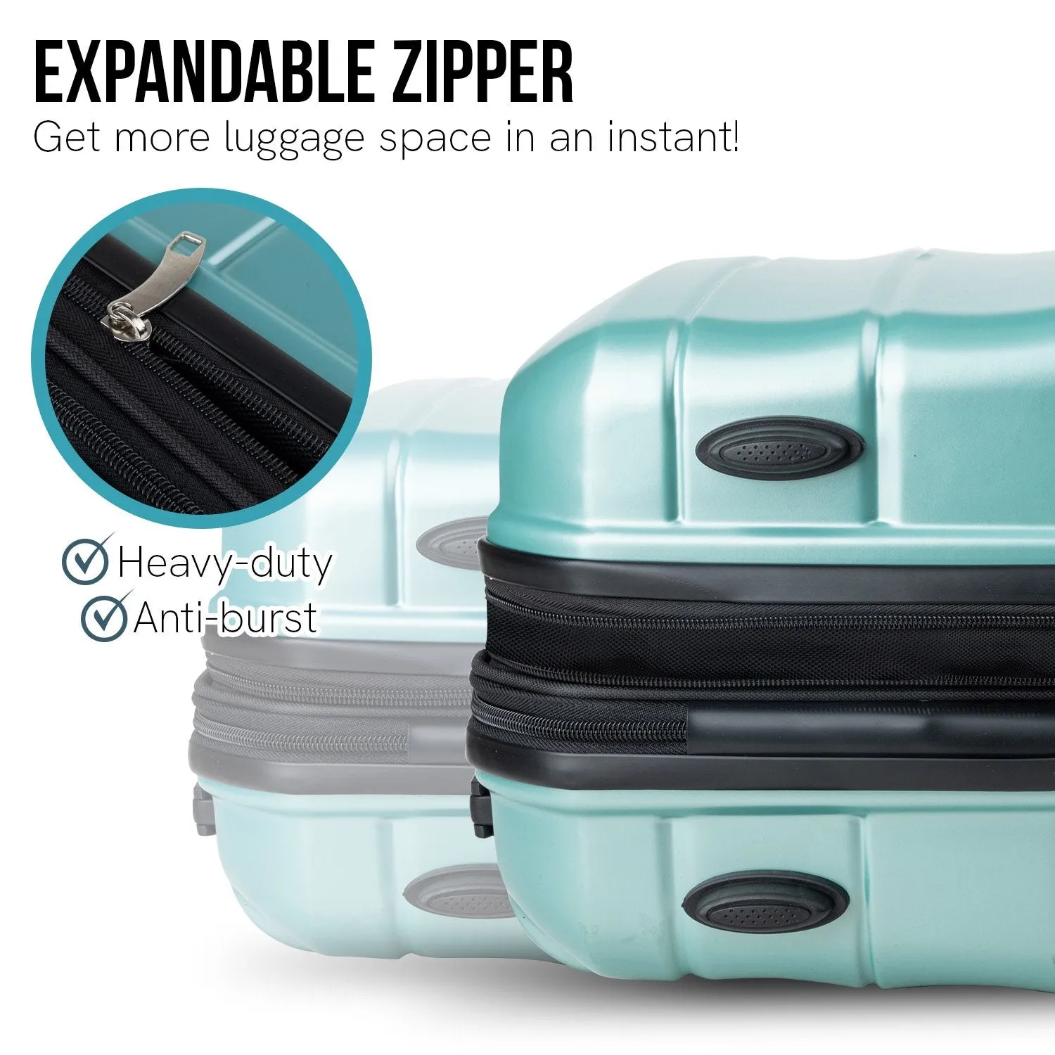 Olympus Artemis 28" Hard Shell Suitcase ABS PC (Electric Teal)