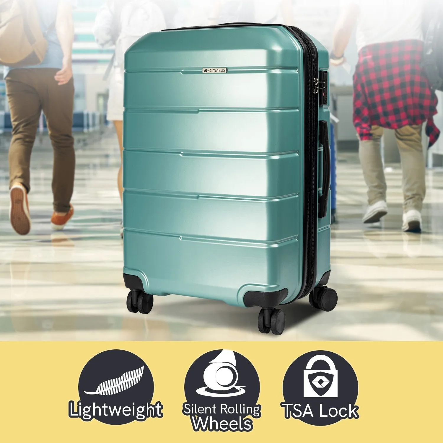 Olympus Artemis 28" Hard Shell Suitcase ABS PC (Electric Teal)