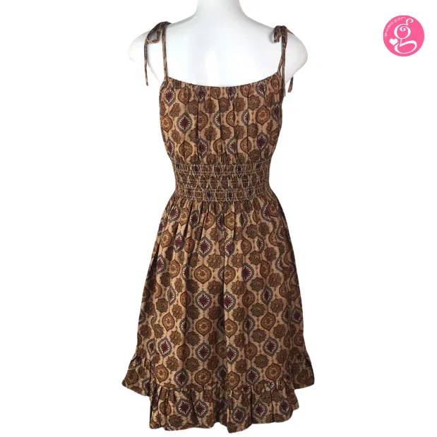 Organic Earth Spaghetti Short Dress