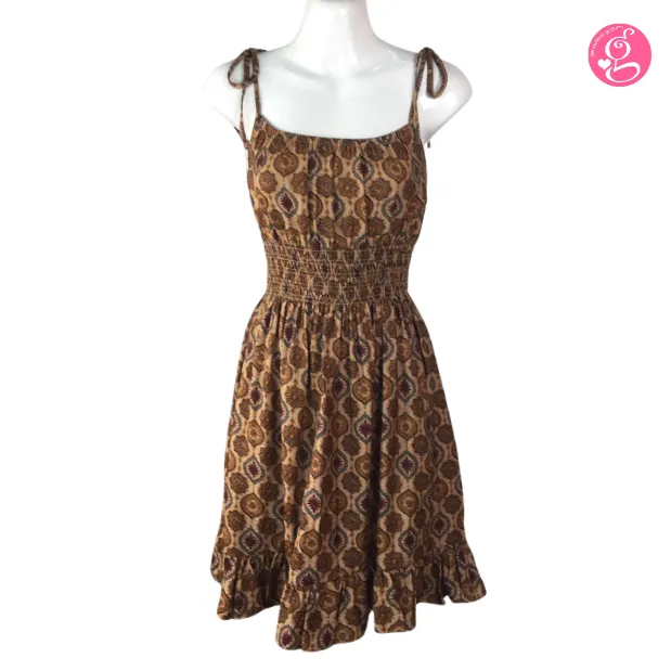 Organic Earth Spaghetti Short Dress