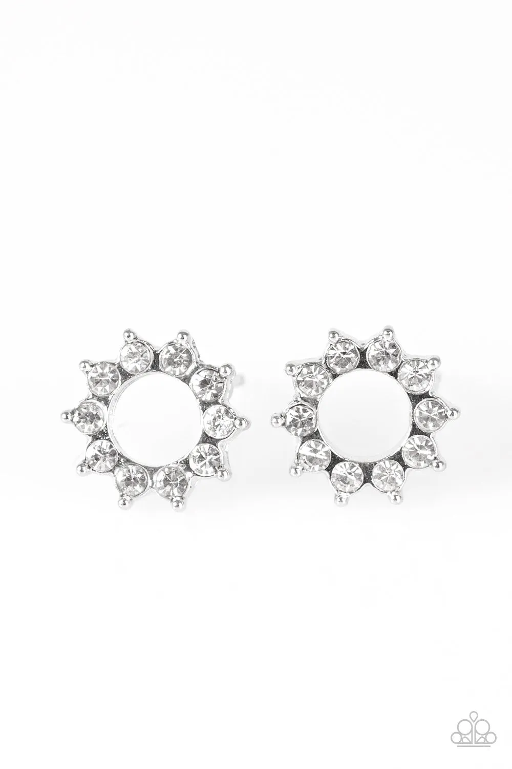 Paparazzi Earring ~ Richly Resplendent - White Post