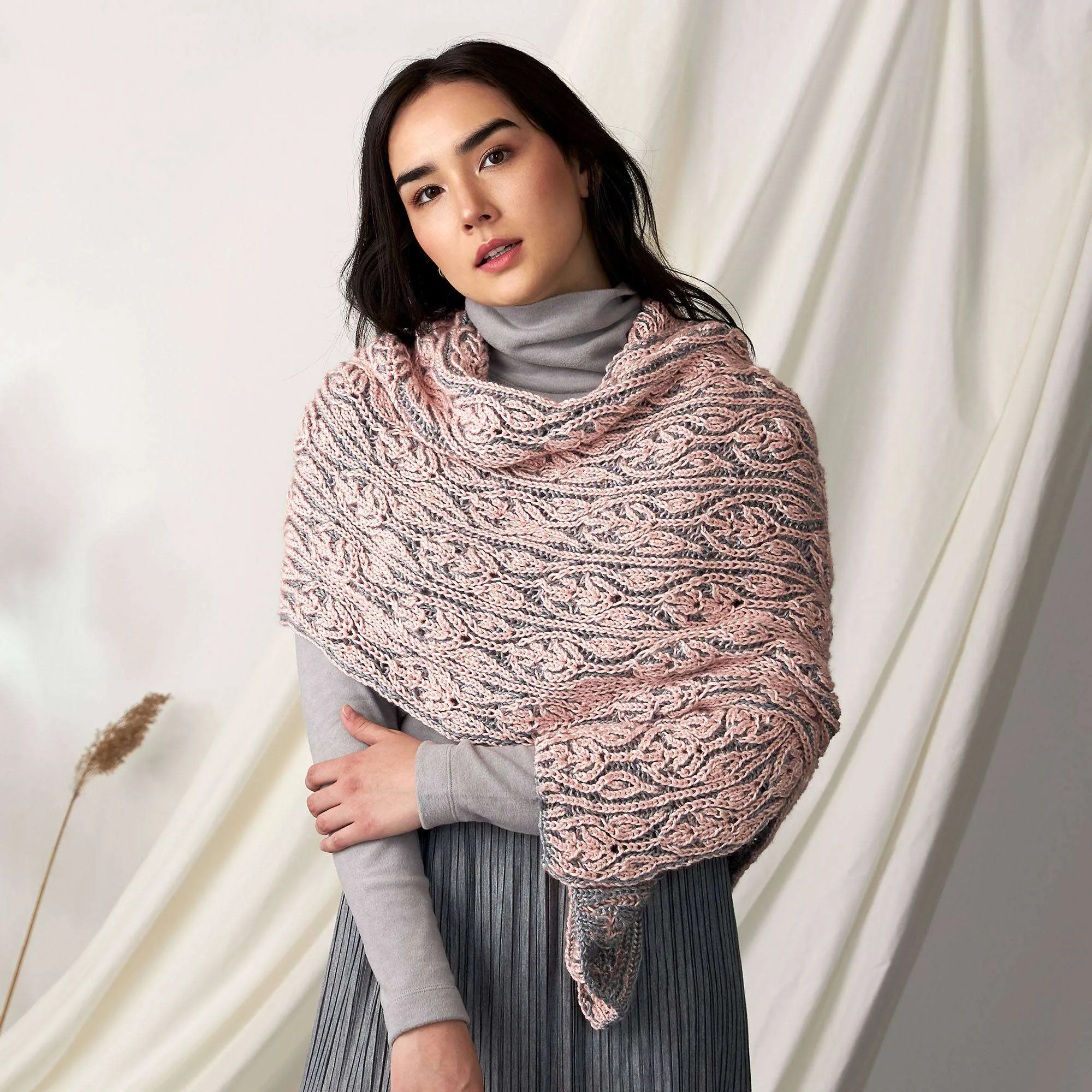 Patons Allan Gardens Knit Brioche Shawl