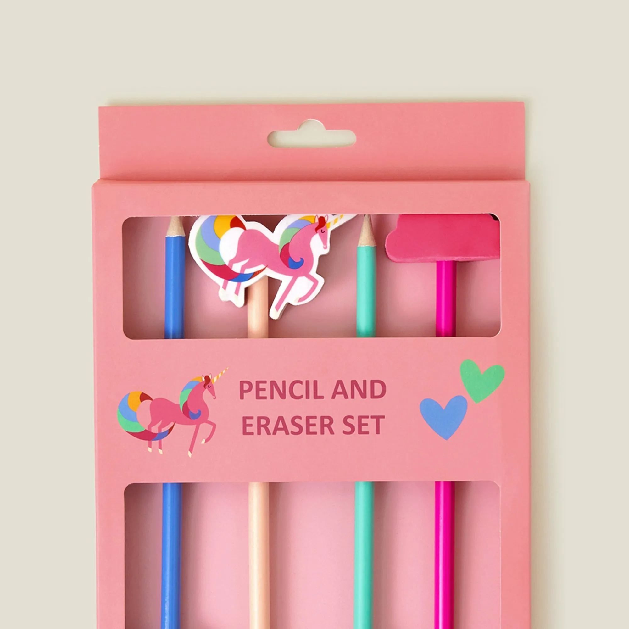 Pencils and Erasers  Set of 4