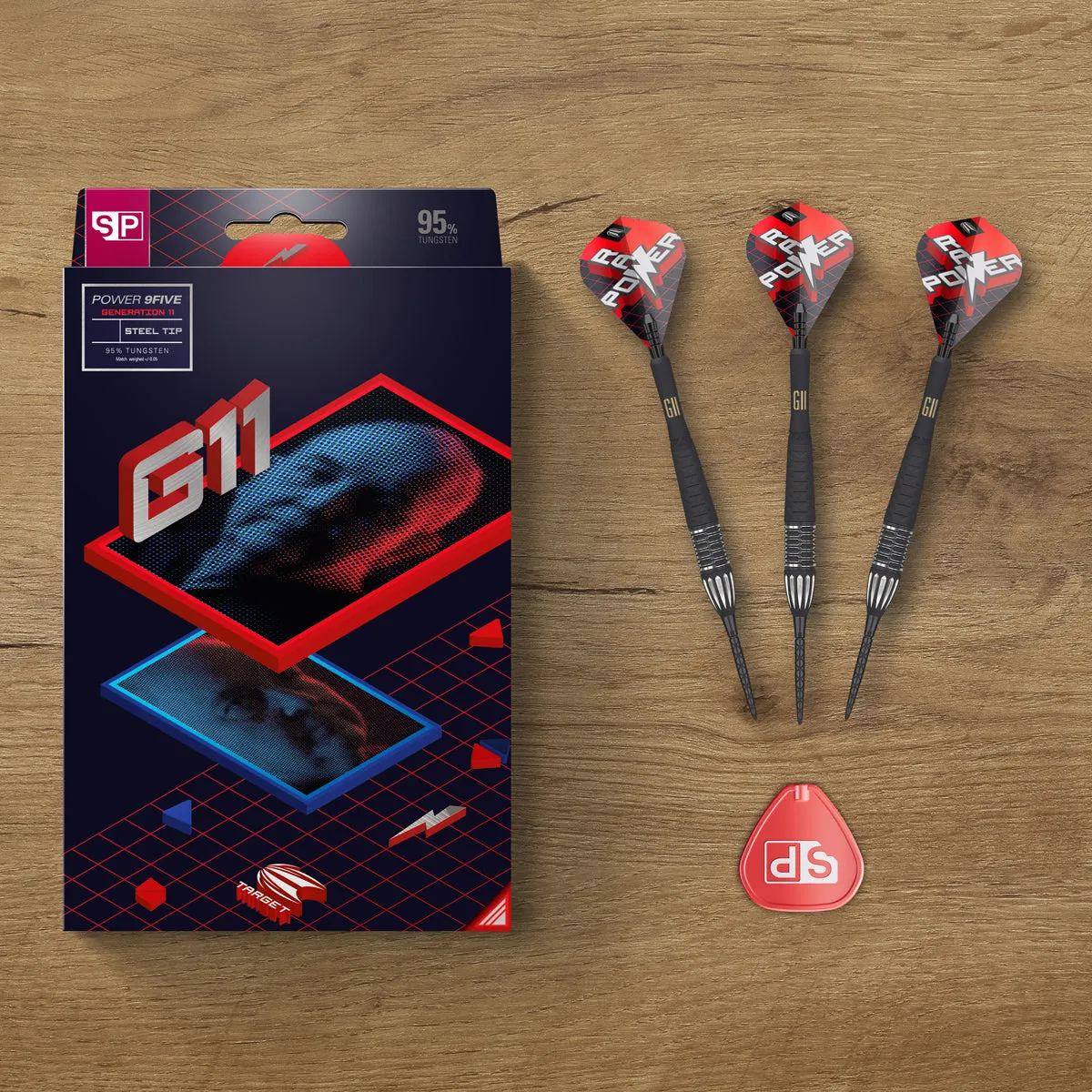 Phil Taylor Raw Power G11 95% Tungsten SP Steel Tip Darts by Target