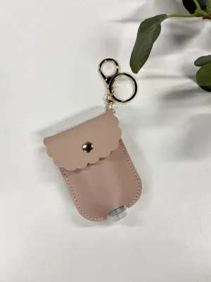 Pink Hand Sanitiser Case Keyring