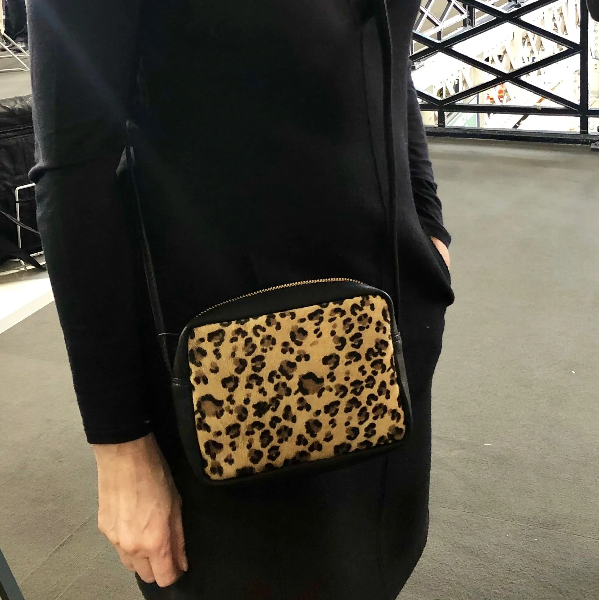 Pony Hair Genuine Leather Box Clutch #LB603 Leopard