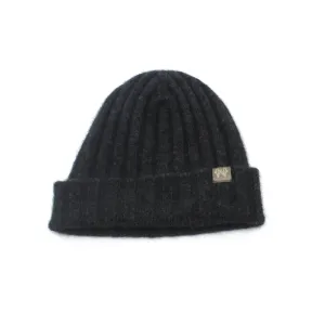 Possum Merino Rib Beanie - Charcoal