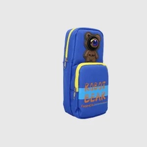 Robot Bear Blue Pencil Case