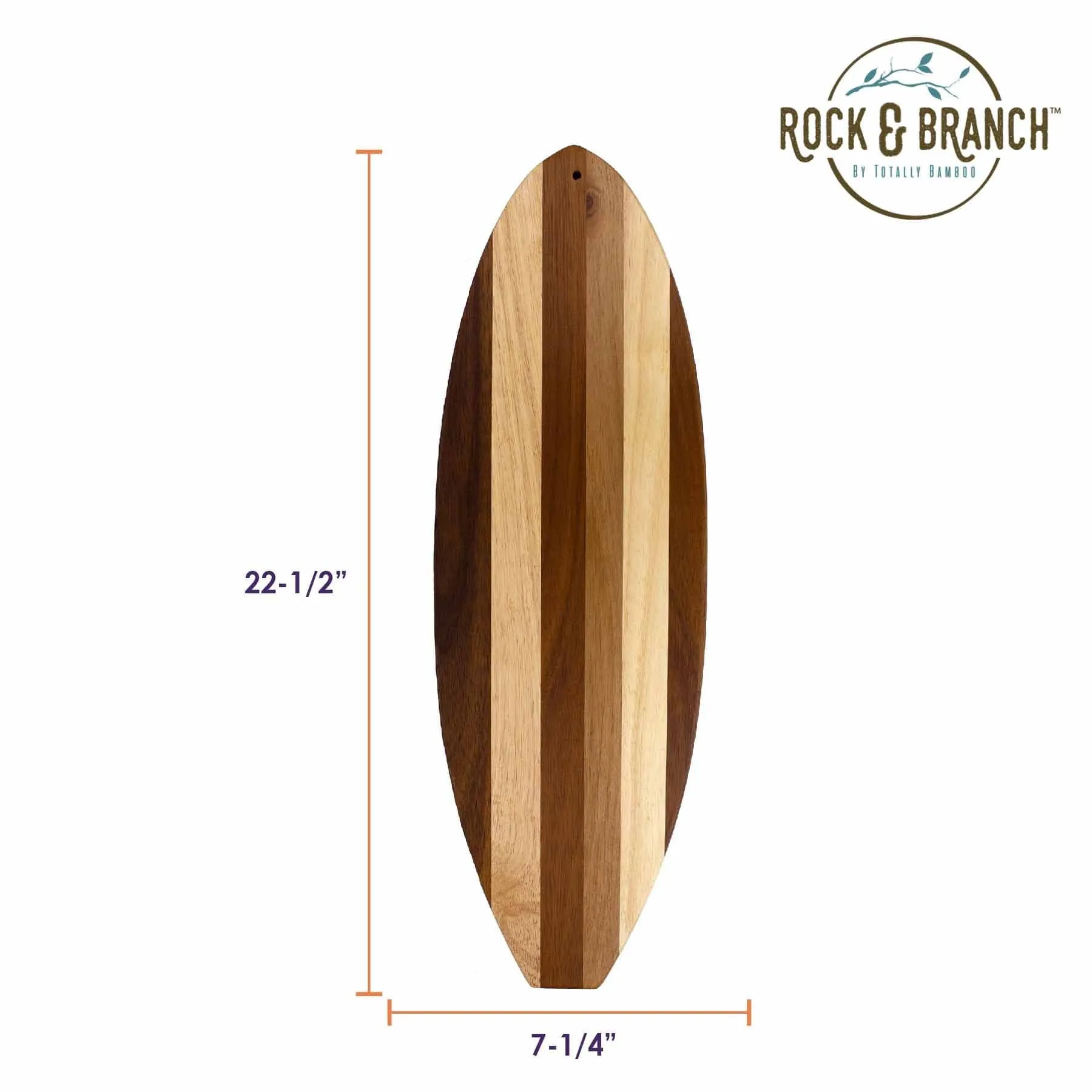 Rock & Branch® Shiplap Series Surfboard Shaped Cutting Board