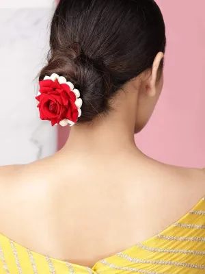 Rubans Faux Rose Festive Hair Pin