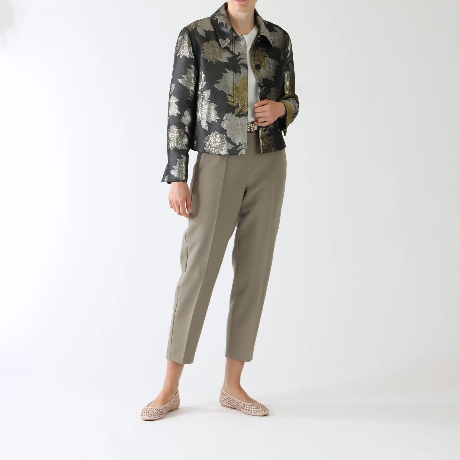 Sage Powder Noble Print Jacket