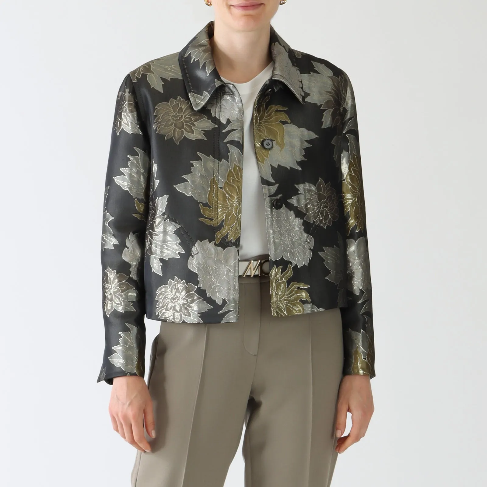 Sage Powder Noble Print Jacket